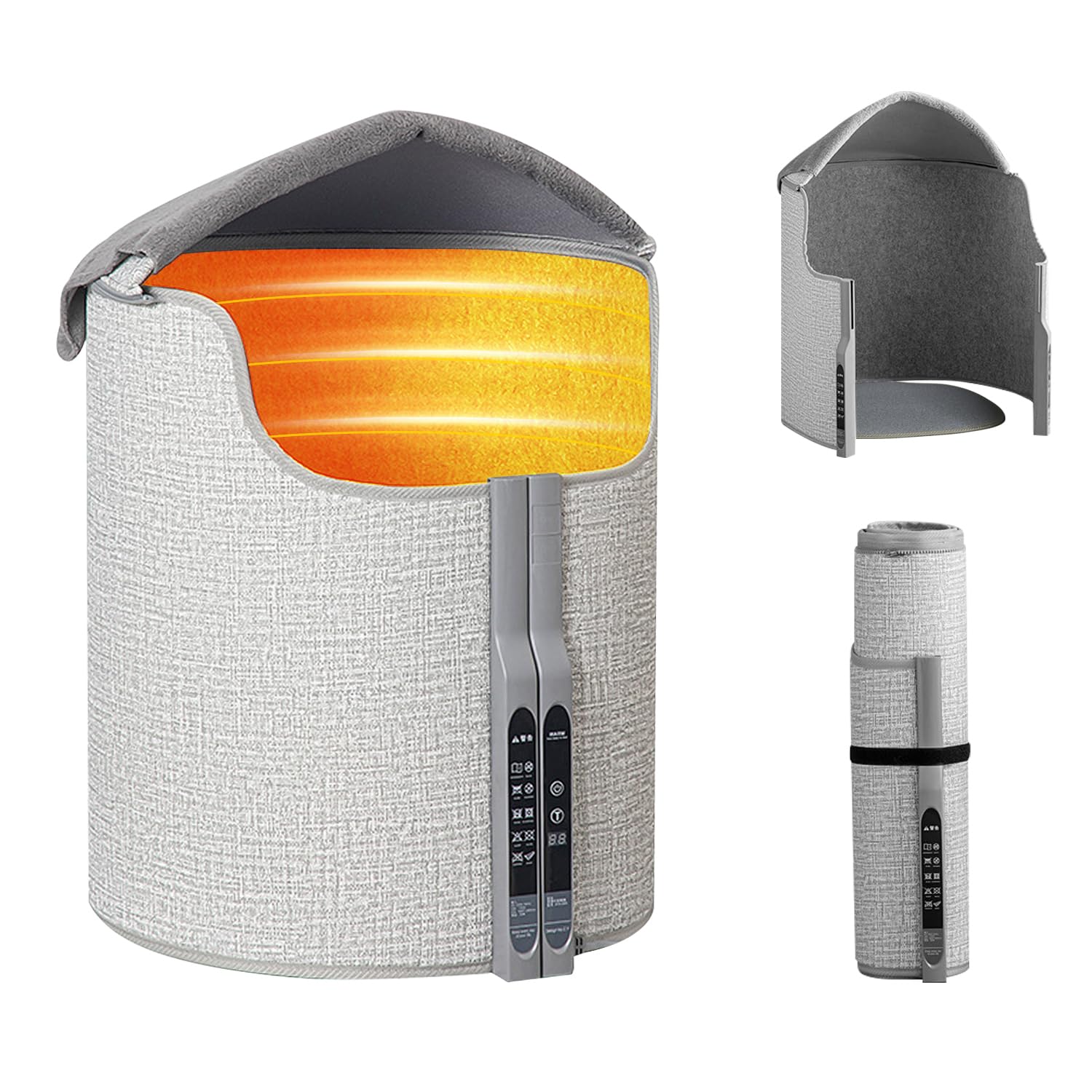 720°全方位発熱&amp 高温 パネルヒーター デスクヒーター 足元ヒーター 5段階温度調節 6段階タイマー 大きいサイズ 折り畳み式 洗濯不要 冷え対策 電源式 暖房器具 過熱保護 転倒自動OFF搭載 速暖 仕事用オフィス/自宅/職場用 PSE認証済み 日本語説明書付属 Amazon | 【720°全方位発熱&高温】RUYI 電気パネルヒーター デスク